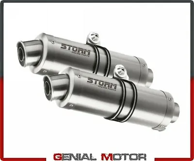 Exhaust Storm By Mivv Mufflers Oval Steel For Honda Cbr 1100 Xx 1997 > 2006 • $415.66